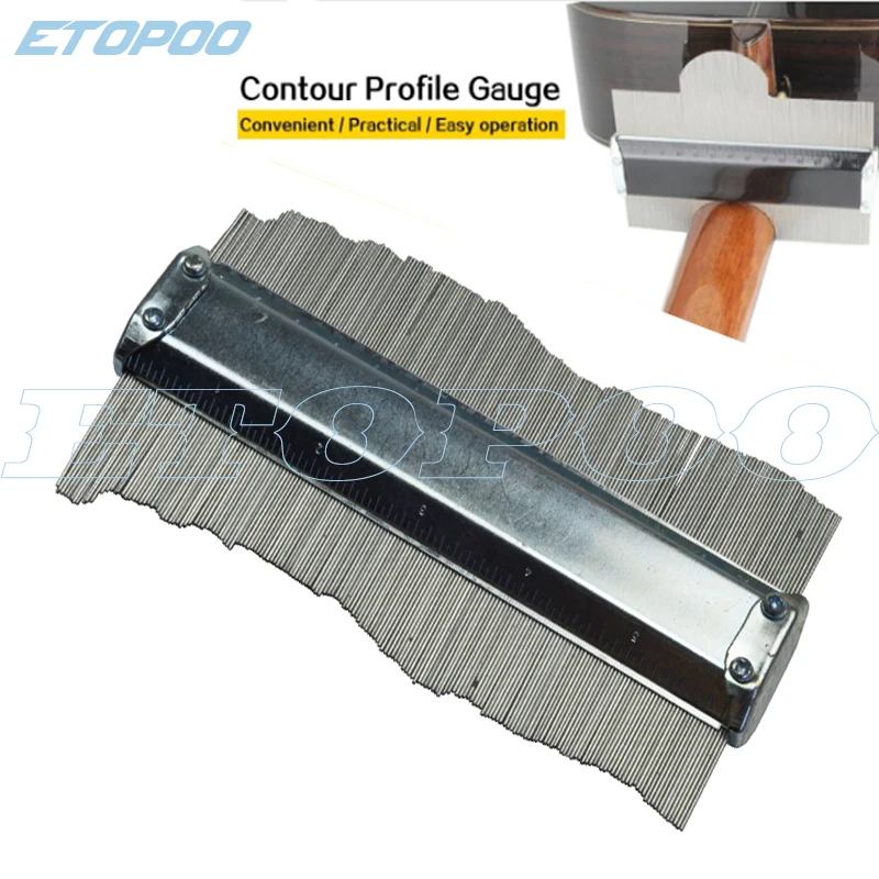 200mm-150mm-125mm-Metal-Professional-Contour-Gauge-8inch-6inch-Profile-Tiling-Laminate-Tiles-Carpet-Radian-gauge