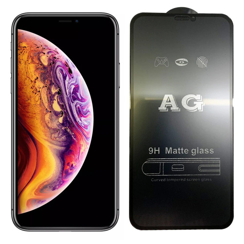 Ag Matte 9h Tempered Glass Screen Protector For Iphone 13 12 11 Pro Max Anti Fingerprint Film For Iphone Xs Max Xr X 8 7 6s Plus Phone Screen Protectors Aliexpress
