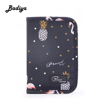 

Personlity Women Passport Holder Phone Coin Card Purse Travel Short Storage Wallet Printing Oxford Female Portable Clutch Bag