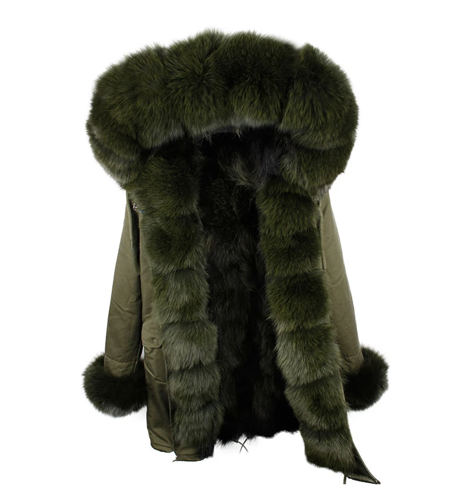 Модные зимние вечерние женские кожаные пальто с воротником из натурального Лисьего меха, Свободное длинное пальто с отстегивающимся мехом