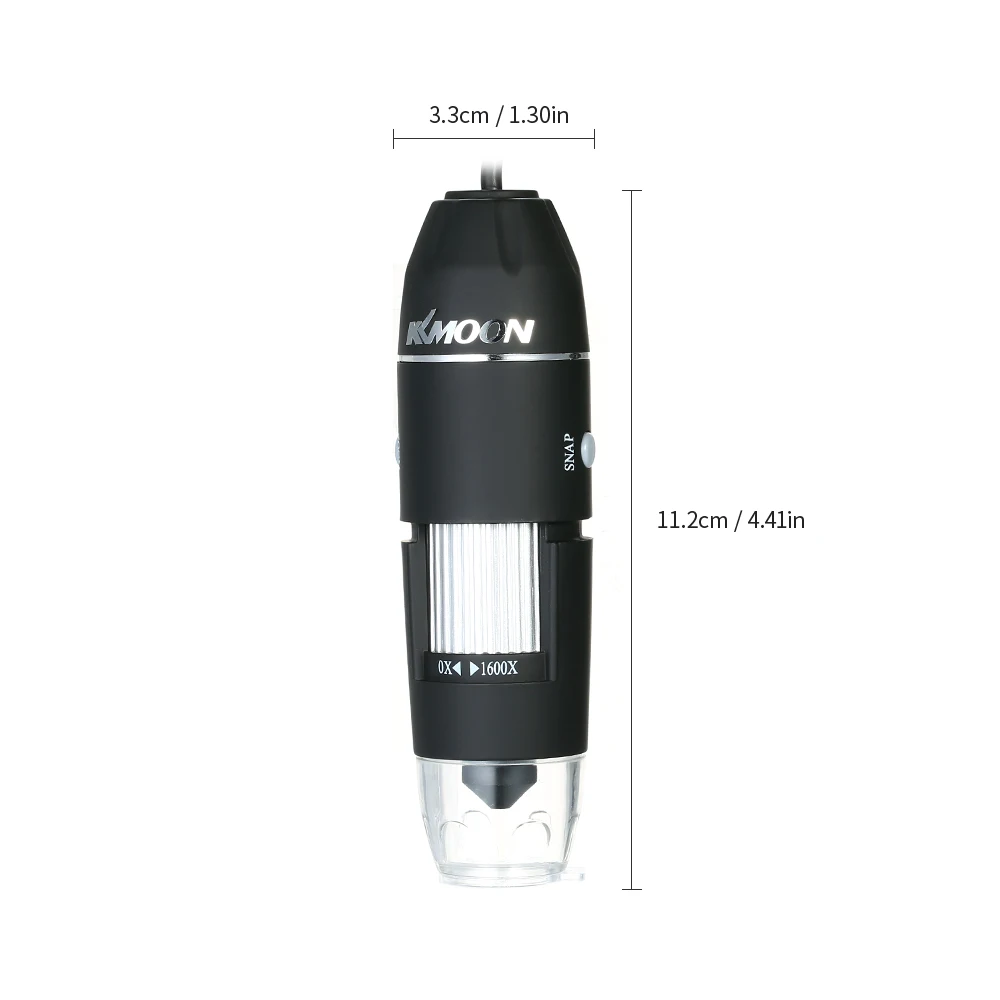 KKmoon 1600X увеличение USB цифровой микроскоп с функцией OTG эндоскоп 8-светодиодный светильник увеличительное стекло лупа с подставкой