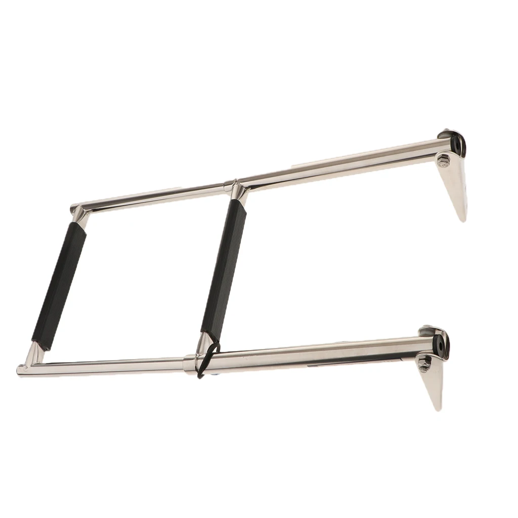 

2-Step Stainless Steel Under Platform Slide Mount Boat Boarding Telescoping Ladder