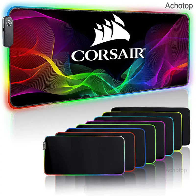 ontsmettingsmiddel acre Zuidoost RGB Gaming Mouse Pad Gamer CORSAIR Logo Computer Mousepad XXL 400x900mm  Mause Large Desk Keyboard LED Mice Mat With Backlit - AliExpress Computer &  Office
