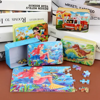 

Hot Sale Disney Frozen Car Disney 60 Slice Small Piece Puzzle Toy Children Wooden Jigsaw Puzzles Kids Educational Toys For Baby