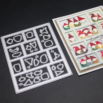 

Santa Claus Set Metal Cutting Dies Christmas Die Cut Rectangle Stencil Scrapbooking Paper Cards Stamps And Dies 2019 New Craft