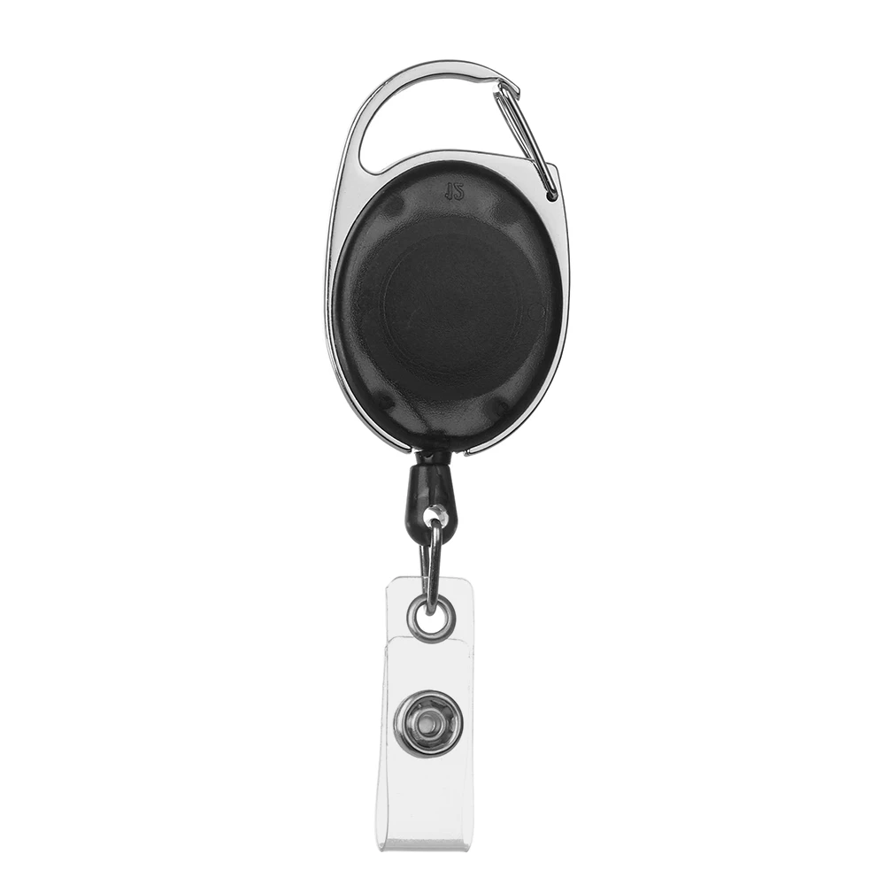 Style 3- black 1 шт., унисекс, ID значок, ремешок, бирка с именем, выдвижная катушка, тяга, брелок, держатель для карт, зажим для ремня, прочное кольцо для ключей, сумка, зажим для цепи - Цвет: Style 3- black