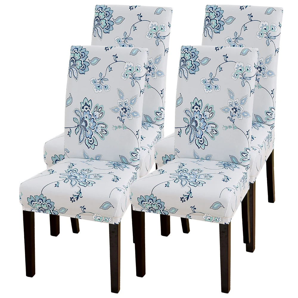 Чехол для стула с принтом, Эластичный чехол для сиденья, используемый для свадебной вечеринки, дома, кухни, столовой, офиса, гостиной - Цвет: 11