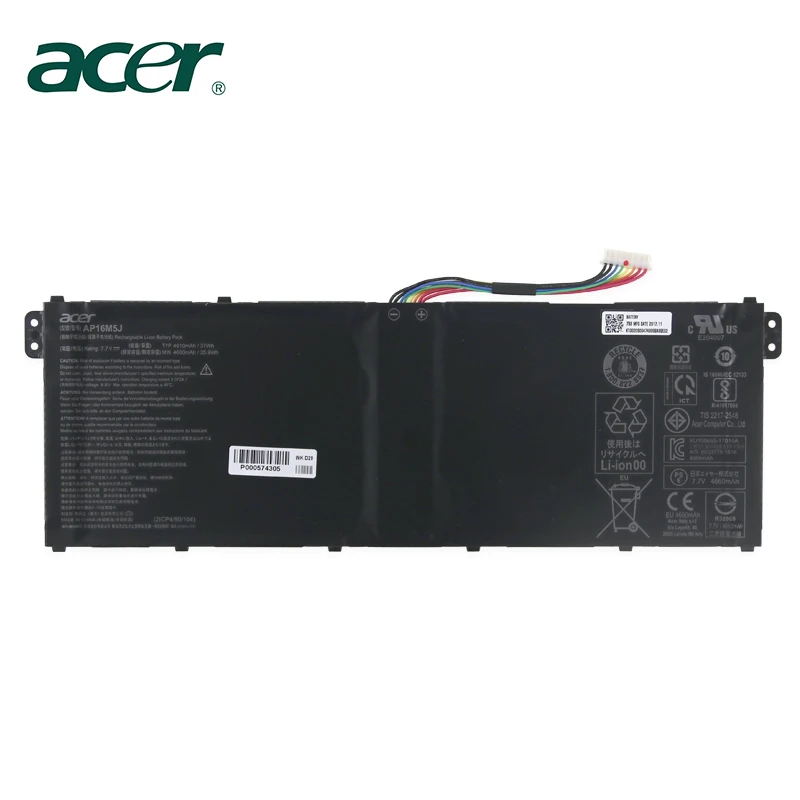 Аккумулятор для ноутбука acer Aspire 3 A315-21 A315-51 ES1 A114 A315 KT.00205.004 AP16M5J