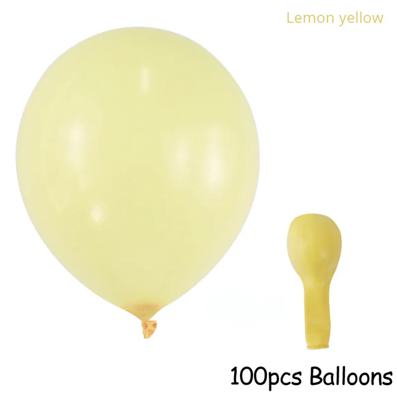 Украшения для вечеринки в честь рождения мальчика, прозрачная коробка для ребенка 2, 1, 1, подарок на день рождения, подарок, товары для детского душа - Цвет: 100pcs Lemon yellow