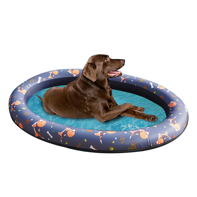 Flotador Inflable Para Piscina De Mascotas - Colchoneta Grande Para Perros Y Gatos (140x96 Cm)
