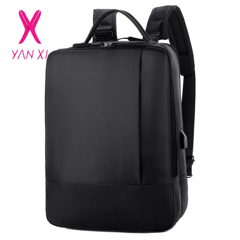 

Business Backpack Men Laptop Backpacks 17'' 15.6 Inch Waterproof Male Bags USB Charging Back Pack Notebook Black Travel Bagpack
