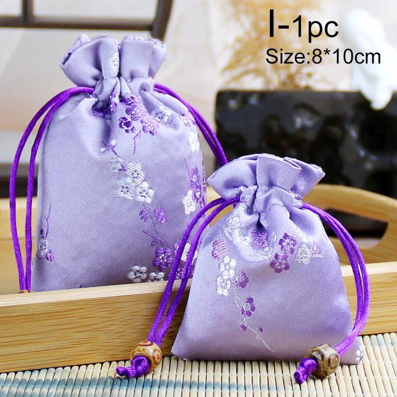 Satin Embroidered Gift Bag Drawstring Silk Storage Pouch For Necklace  Bracelet Beads Jewelry Packaging Bags Christmas/Wedding - AliExpress
