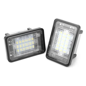 

168LM License Plate Lights Super bright 6500K White 2pcs Car Auto 18 LED