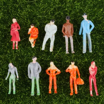 

100pcs/lot 1:100 Scale Model Multicolor Miniature Figures Architectural Models Human Scale Model ABS Plastic Peoples 18MM