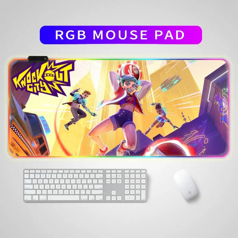 

Top Quality Knockout City Office Mice Gamer Soft RGB Mouse Pad Free Shipping Large Mouse Pad Keyboards Mat