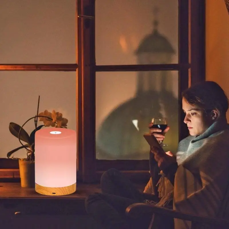 USB Красочный атмосферный светильник с тремя передачами, регулируемый сенсорный контроль, RGB Ночной светильник для вечерние, для улицы, отдыха, внутреннего освещения
