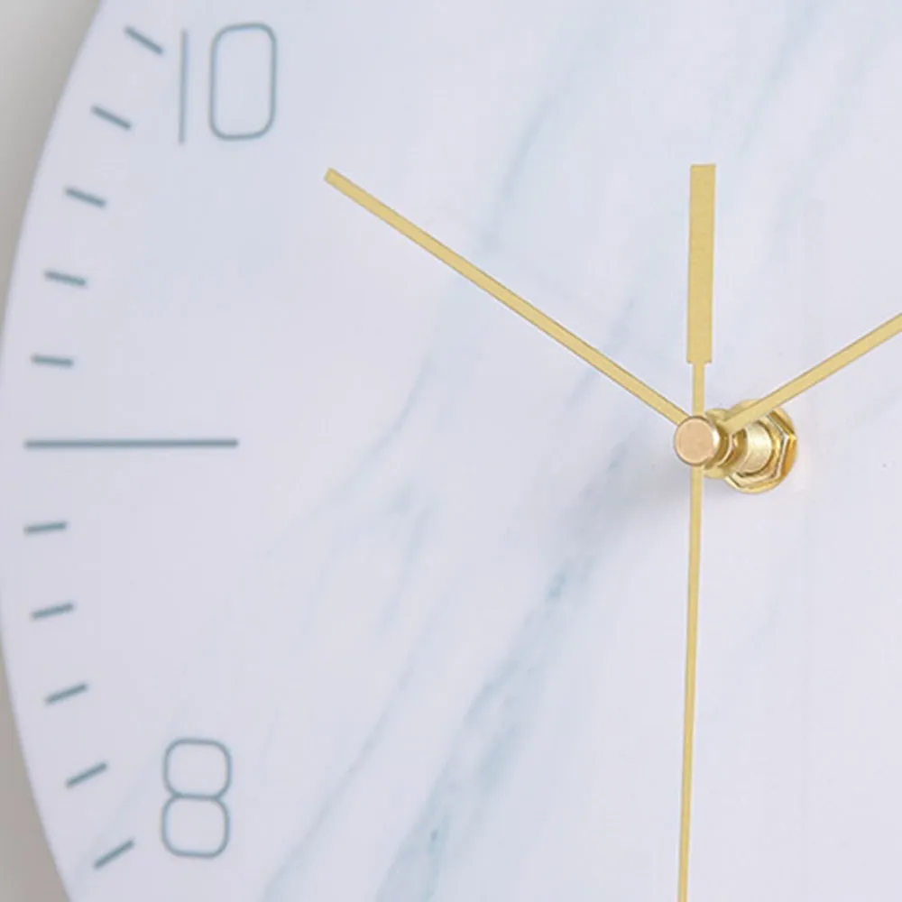 1pc Wall Clock Imitation Marble Clocks Living Room Mute Creative Retro Wall Clock Personality Decor Wall Clock Home Supplies