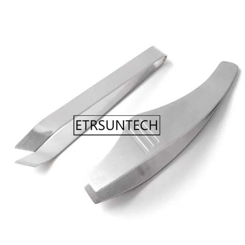 100pcs Kitchen Tweezer Stainless Steel Fish Bone Remover Pliers Pincer Puller Tweezer Tongs Pick-Up Utensils Seafood Tool