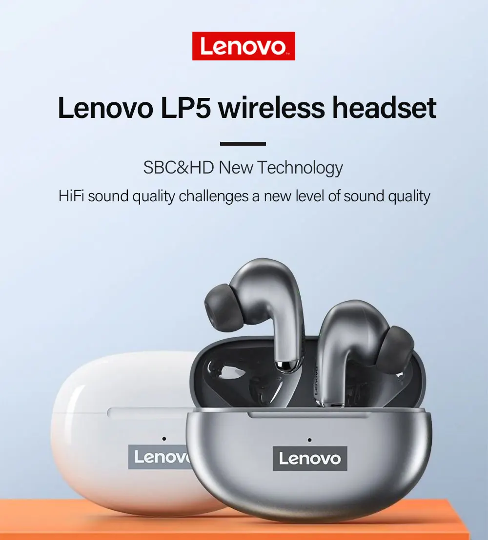 Lenovo LP5 Wireless Headphone TWS Bluetooth Earphones 9D Stereo Sport Headset Waterproof Bass Earbuds Touch Control with Mic Lenovo LP5 Wireless Headphone TWS Bluetooth Earphones 9D Stereo Sport Headset Waterproof Bass Earbuds Touch Control with Mic