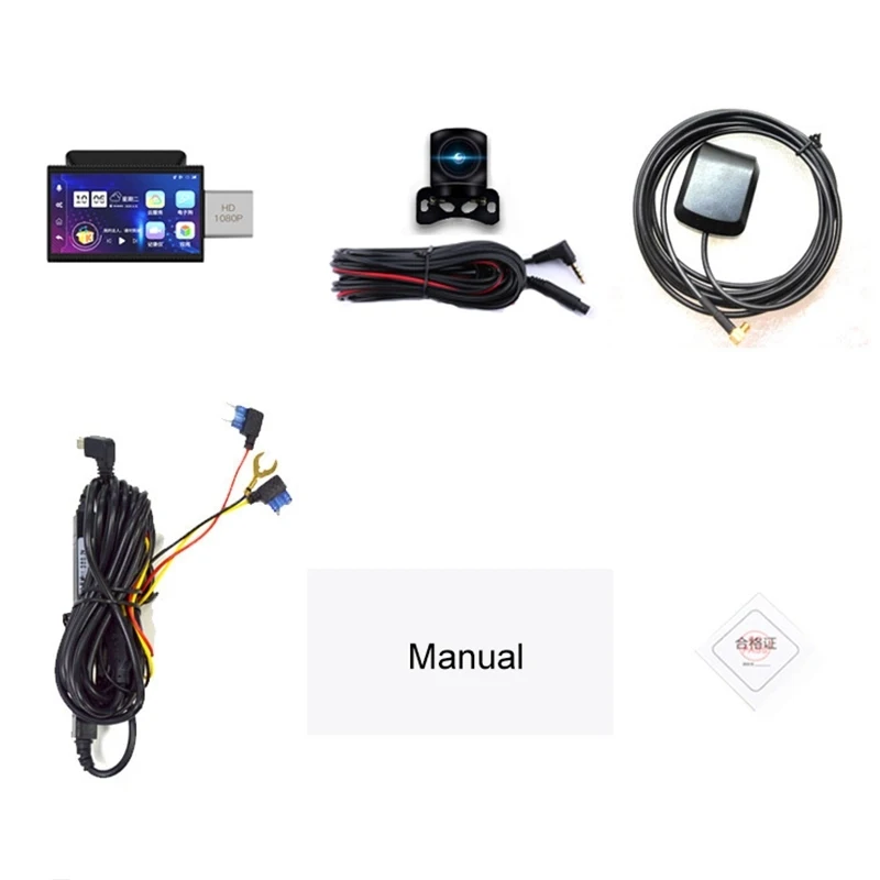 Dash Cameras Car Hidden 4G Driving Recorder Bluetooth FM Transmitter Front & Rear Duallens