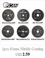 XCAN 1 шт. 85 мм Диаметр 10/15 мм 80 зубы Электрический HSS мини циркулярная пила Лезвие Мощность Инструменты Аксессуары для древесины/режущий диск для металла