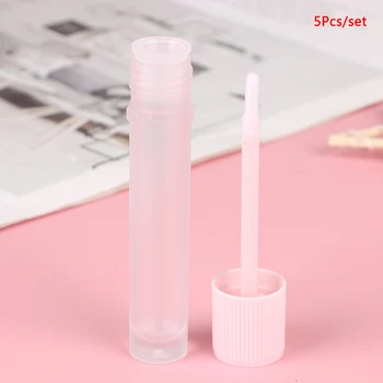 

5pcs Empty Plastic lipgloss Bottle Matte Long Lasting Waterproof Matt Lip Stick Tube Nude Red Lips Makeup Holder Container 4.5ml