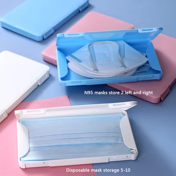 

Multi-functional Plastic Mask Storage Box Dustproof Practical Disposable Face Cover Organizer Case + Classic Hook