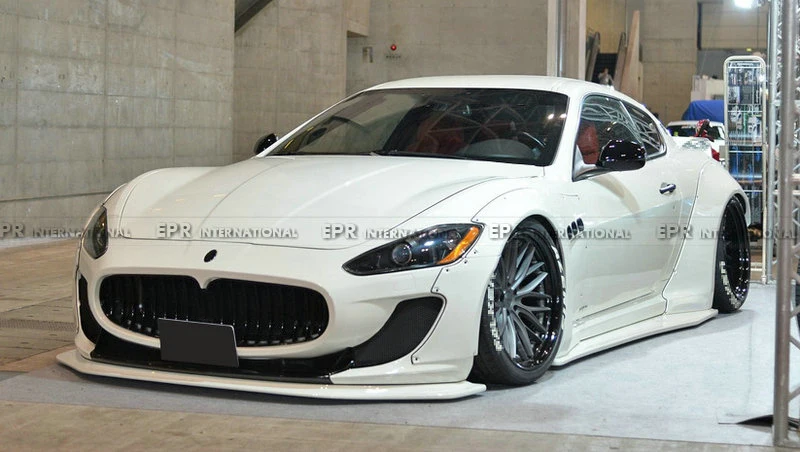 FRP боковая юбка отделка для Maserati Gran Turismo LB стиль стекловолокна боковая юбка комплект расширителей колесных арок тюнинг для Gran Turismo Racing