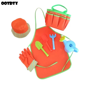 

8Pcs/Set Mini Gardening Tool Kids Garden Toy with Tote Bag Gloves Shovels Rake for Flowers Vegetables Potted Plant