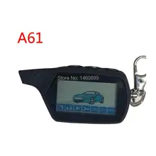 Qualidade superior 2-way a61 lcd controle remoto chave corrente fob para russo anti-roubo starline a61 chaveiro em dois sentidos sistema de alarme de carro