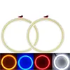 1Pair (2Pcs) White 60mm 70mm 80mm 90mm 100mm 110mm 120mm COB LED Angel Eyes With SHELL Halo Ring Bulb Fog light Lamps For Car ► Photo 2/6