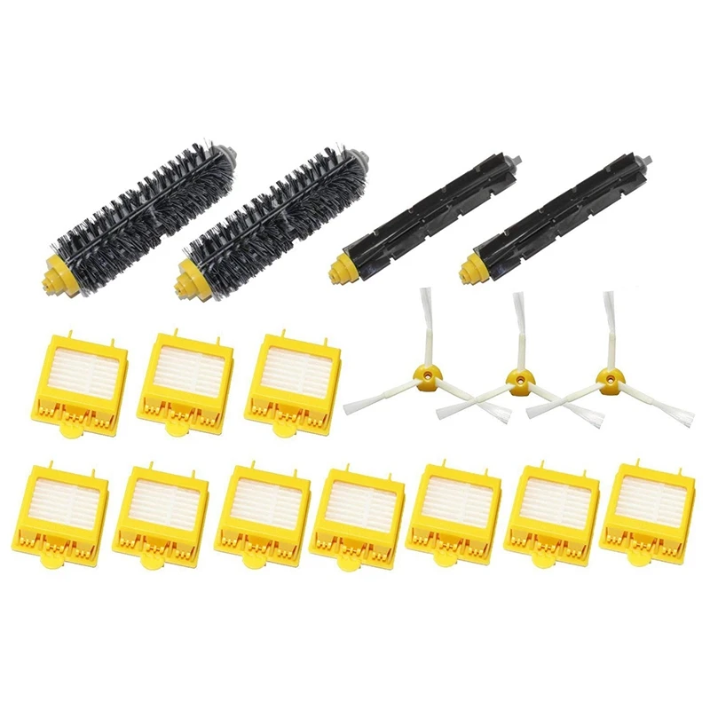 

17Pcs Sweeping Robot Filter, Side Brush, 3 Corner Side Brush, Main Brush Set for IROBOT ROOMBA 700 Series 760 770 780 790 Vacuum