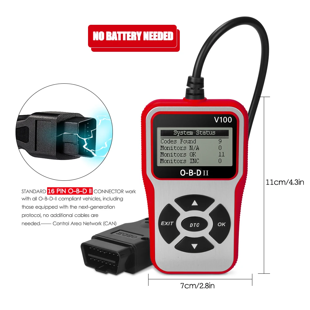 Универсальный OBD2 сканер автомобильный двигатель код ошибки считыватель E-O-B-D OBD 2 может диагностический инструмент сканирования для O-B-D II протокол автомобилей