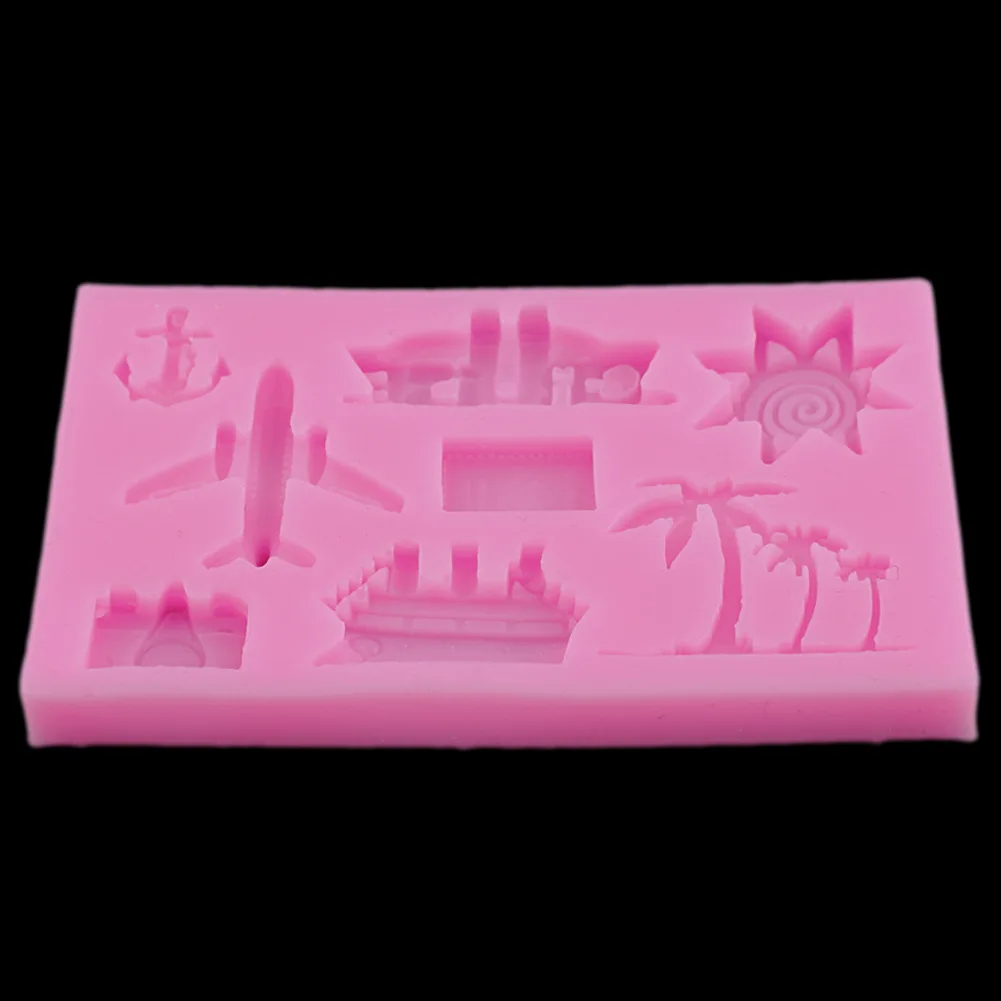 

aircraft Steamship Coconut tree shape fondant mold silicone mold Chocolate Fudge Pudding Cake Baking Cake Decoration Tool