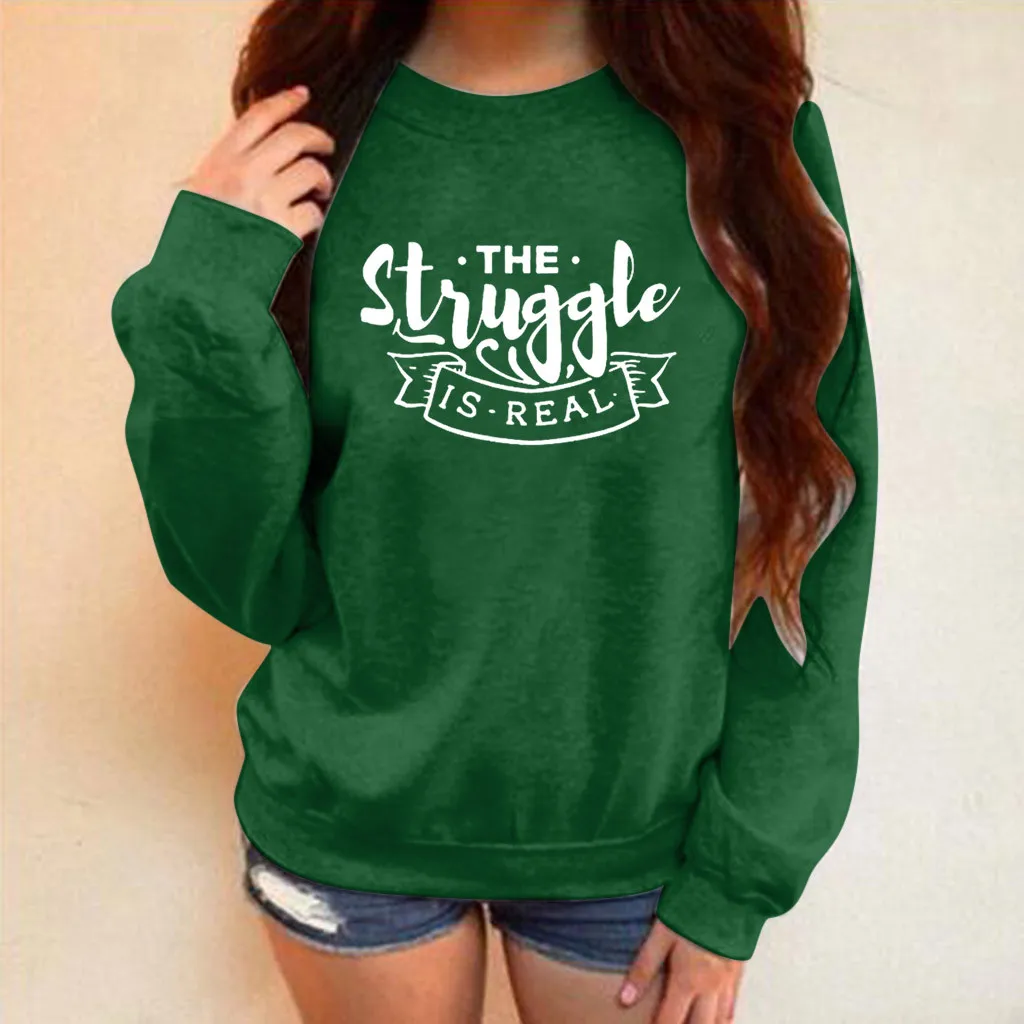 Autumn Women Oversize Sweatshirt Winter Letter Printing O Neck Long Sleeve Pullover Sweatshirt Ladies Hoodie Sudadera Mujer