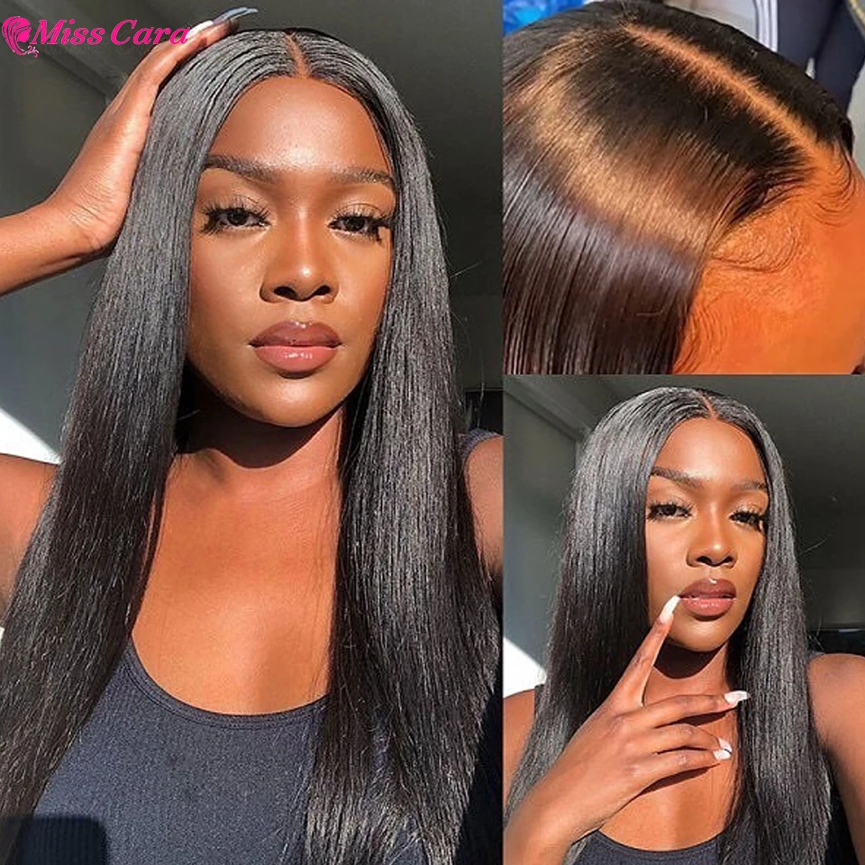 28 30 Inch Straight Lace Wig Human Hair 13x1 Transparent Lace Human Hair Wig For Women Straight 5x5 Lace Closure Wig Indian Hair