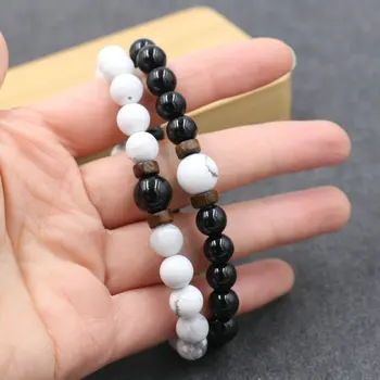 New Couples Distance Bracelet For Men Women Natural Stone Beads Tibetan Buddha Bracelet Chakra Diffuser Bracelets Male Jewelry