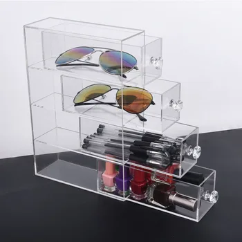 

1 pcs Acrylic 1/2/3/4 layer pen holder Stationery storage box Glasses display stand