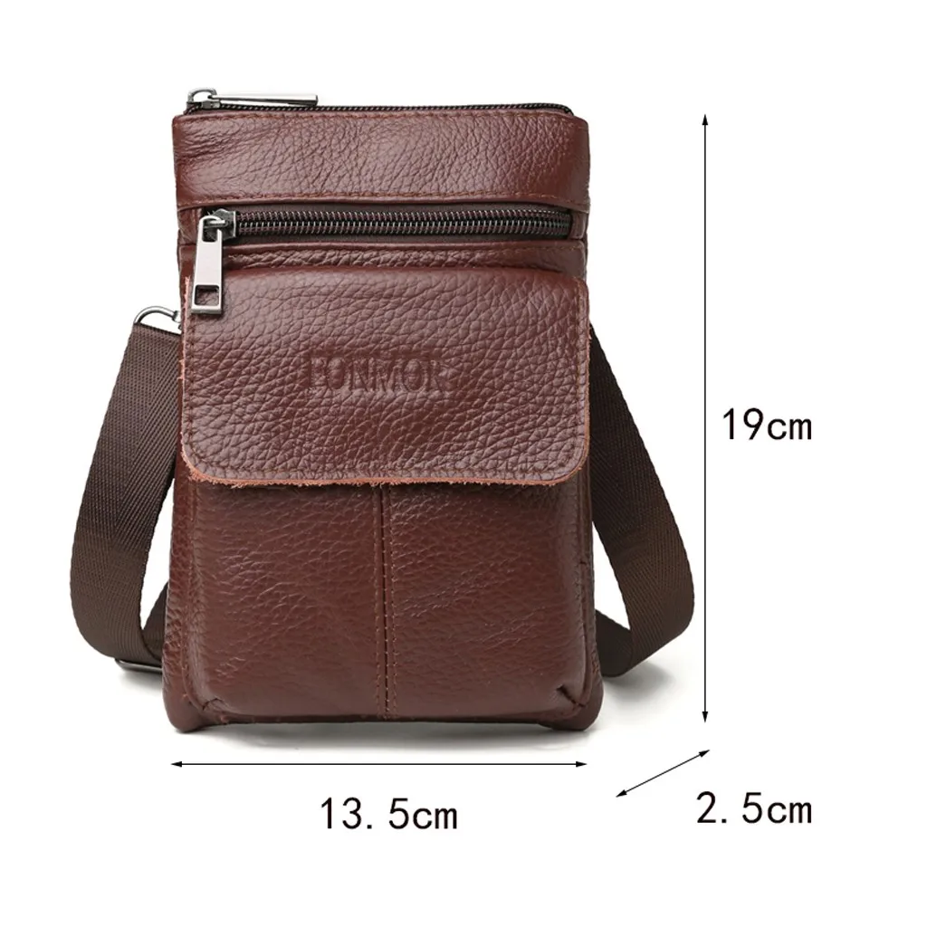 New Men's Retro Large Capacity Messenger Bag Hot Business Travel Multi-function Mobile Phone Storage Bag#xm3