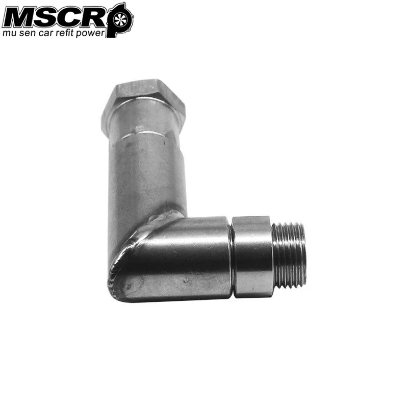 O2 Oxygen Sensor Angled Extender Spacer 90° 02 Bung Extension M18 X 1.5 For Car