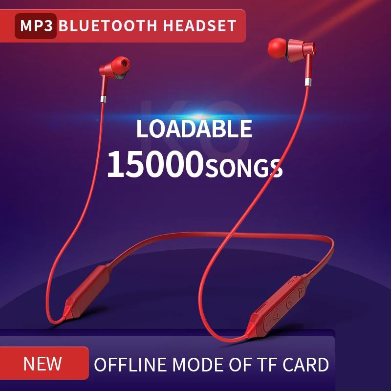 Наушники HOLY SERPENT K0, Bluetooth 5,0, спортивные наушники, универсальная Беспроводная музыкальная гарнитура, Hi-Fi, наушники с басами, 8G/16G/32G, TF карта