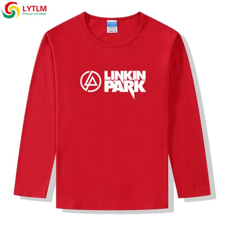 LYTLM/футболка детская футболка с длинными рукавами для девочек, Linkin Park топы для девочек, зима, футболки для мальчиков roupa infantil Menina - Цвет: CX LYCRA Red