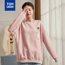 TONLION Pink Hoodies and Sweatshirts Women Long Sleeve Pullover Oversized Sweatshirt for Females Kartoon Puppet Pattern New 2020 TONLION Pink Hoodies and Sweatshirts Women Long Sleeve Pullover Oversized Sweatshirt for Females Kartoon Puppet Pattern New 2020