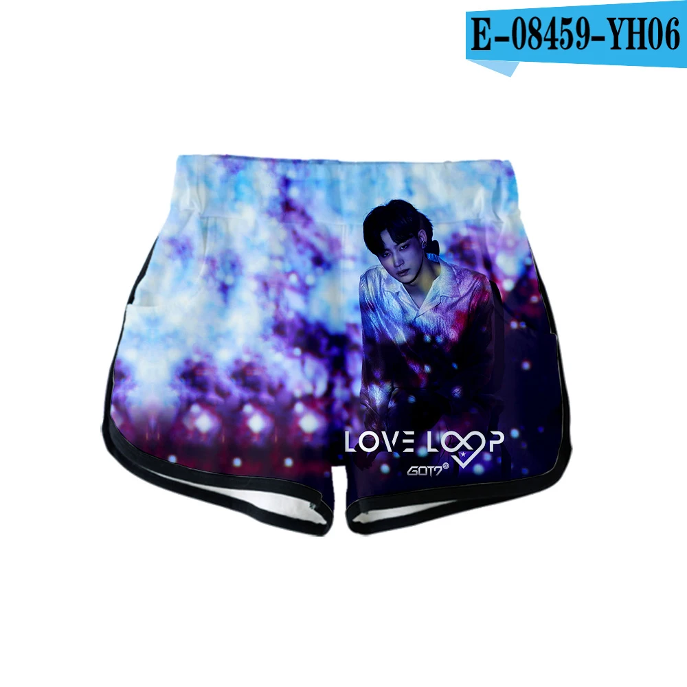 3d Love GOT7 летние готические шорты милые повседневные Модные Kpop женские сексуальные обтягивающие шорты Harajuku байкерские шорты альбом - Цвет: 3d