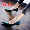 Cresfimix women fashion sweet green pu leather stiletto heels for office lady black summer high heel shoes zapatos dama a6047 ► Photo 2/6