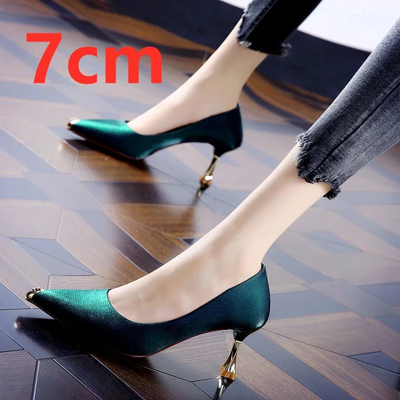 Cresfimix women fashion sweet green pu leather stiletto heels for office lady black summer high heel shoes zapatos dama a6047
