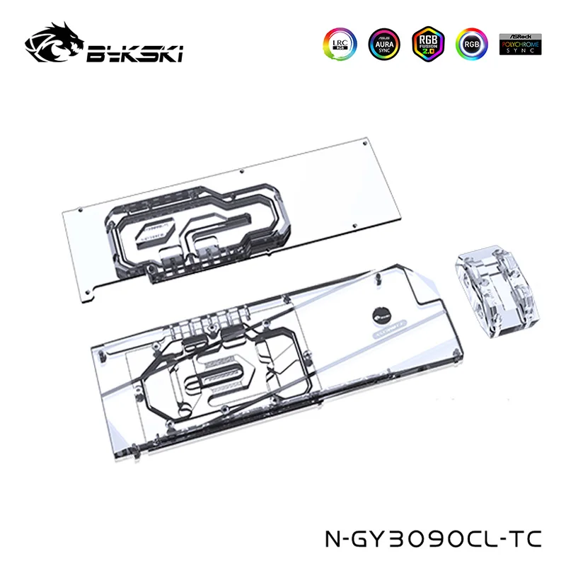 Dispositivo Di Raffreddamento Di Bykski Per La Massa 24Gb, Blocco Completo Classico Dell'Acqua Del Corredo Della Galassia Rtx 3090 24Gb Del Ventilator