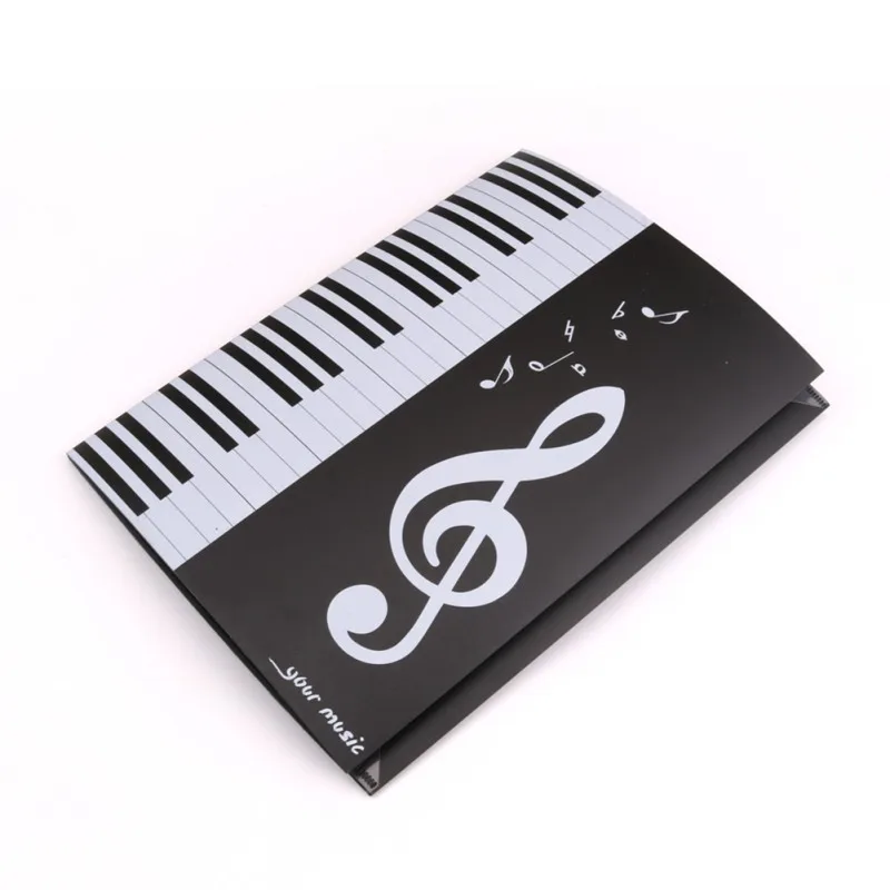 

Music Score Folder Expanded Sheet Piano Book 6 Page Document Storage Holder Protective Organizer Piano Accessories