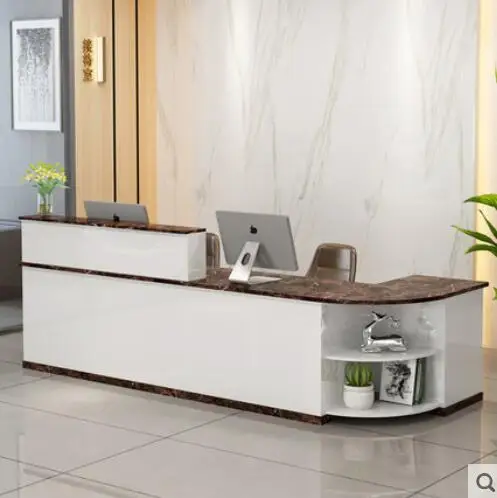 Reception desk Counter counter cashier semicircle corner commercial education and training institutions counter