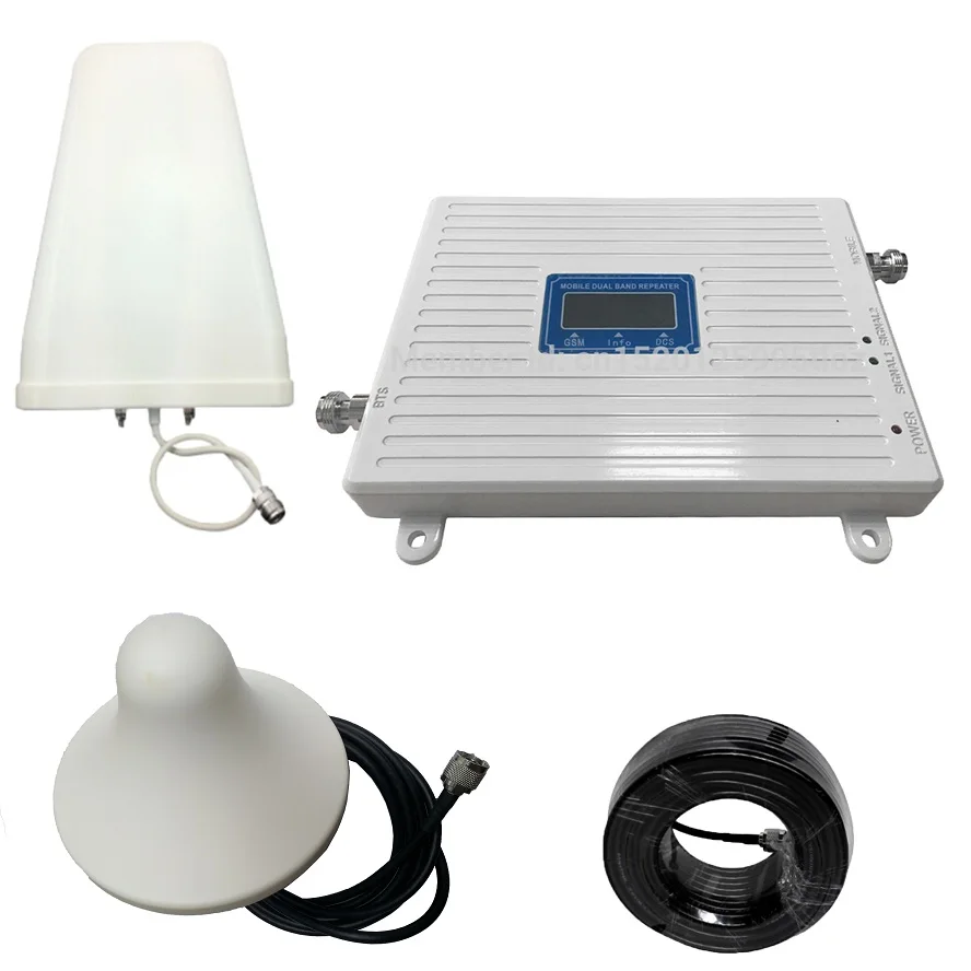 Baratos Amplificador repetidor de señal de teléfono móvil de banda Dual 4G 2G 900 1800 mhz GSM DCS LTE amplificador de señal de teléfono móvil